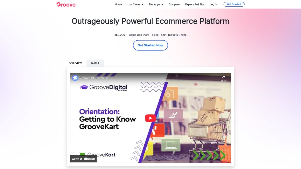 Screenshot of GrooveKart website