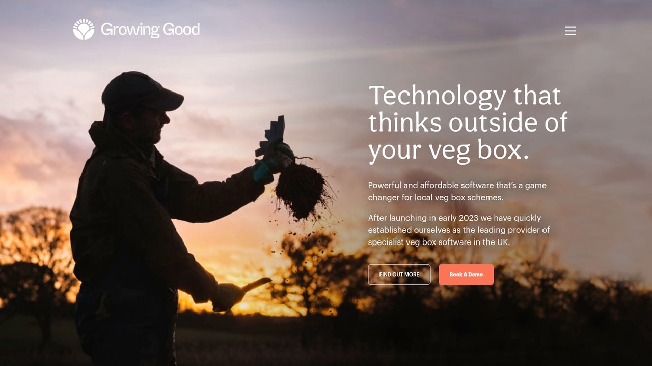 Screenshot of Growing Good website