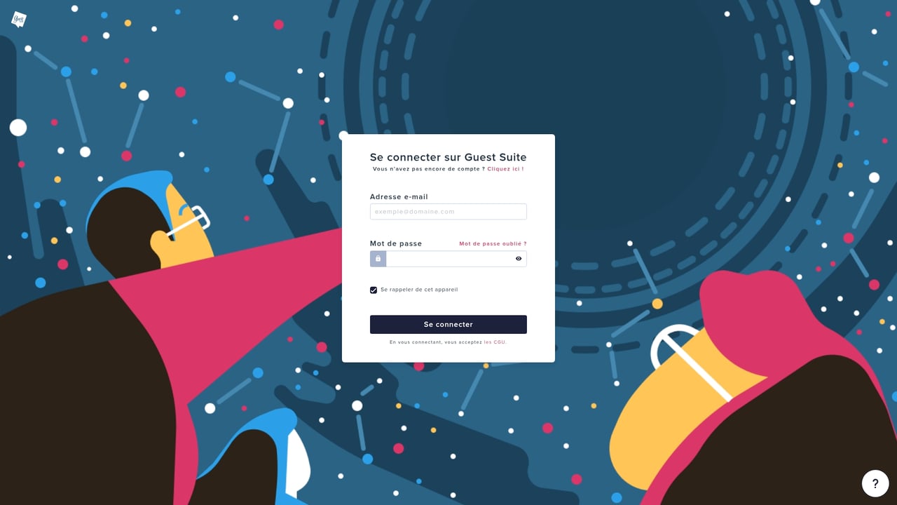 Screenshot of Guest Suite website