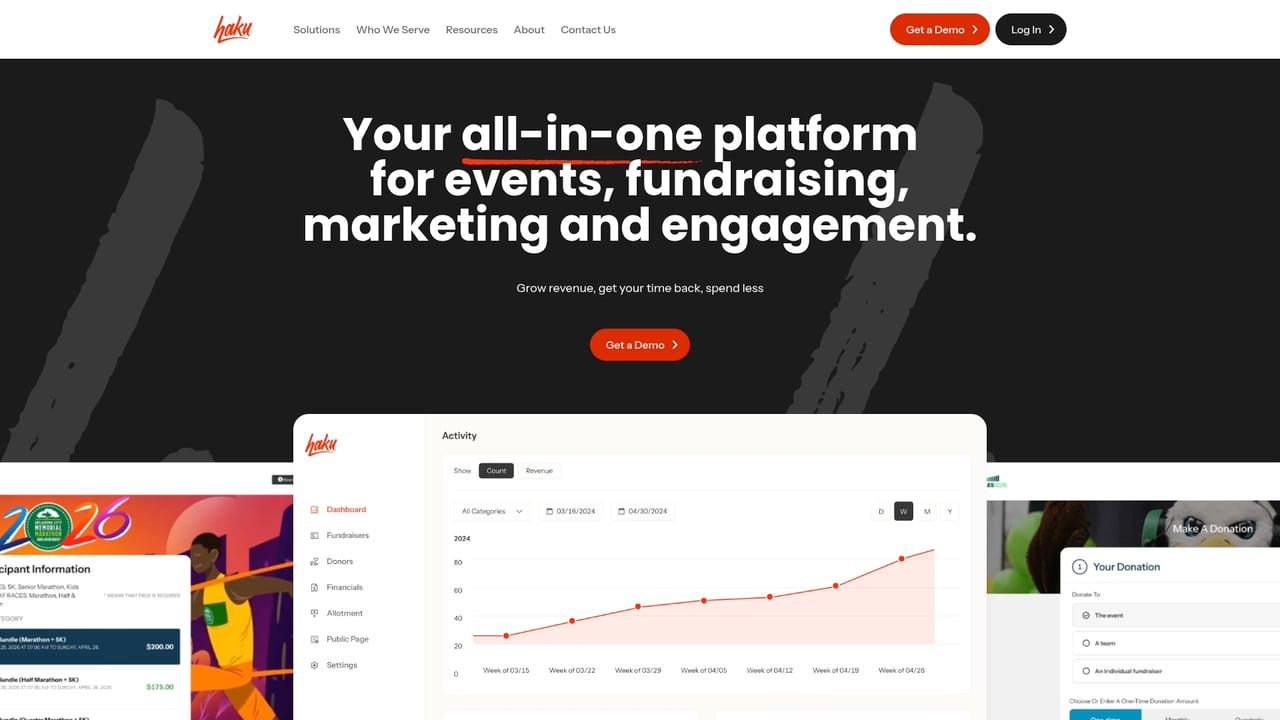 Screenshot of Haku website