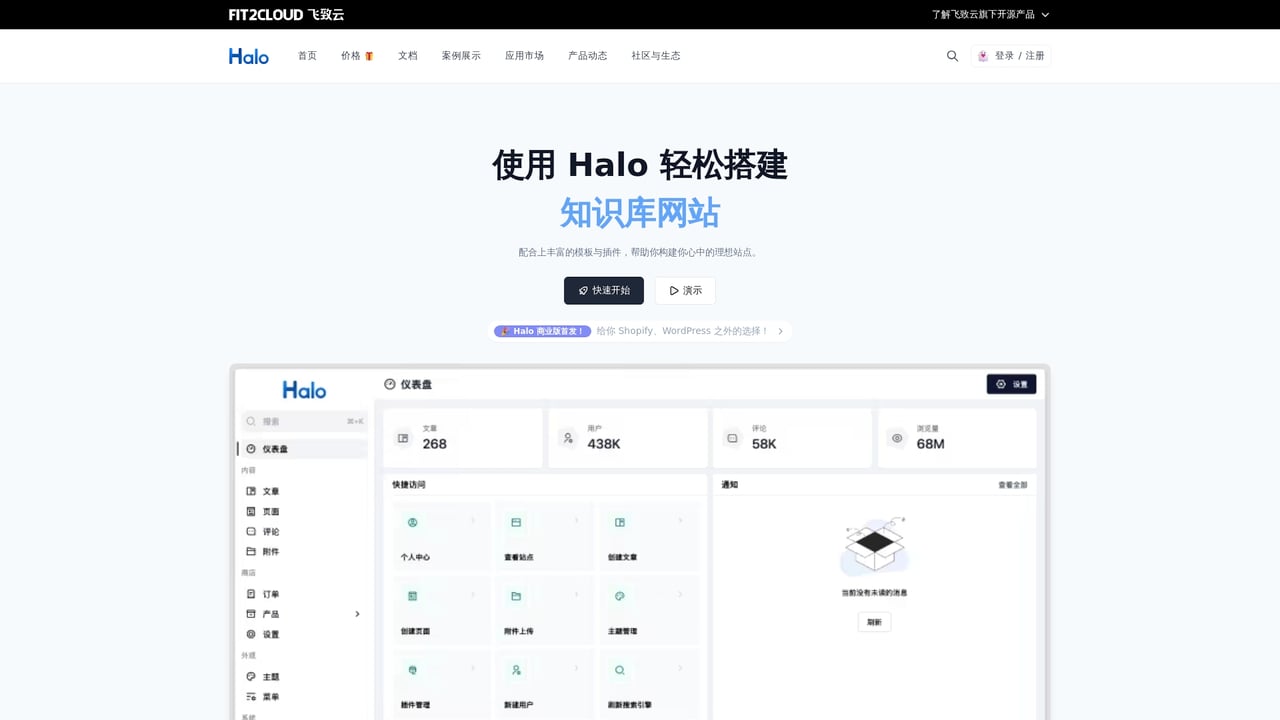 Screenshot of Halo website