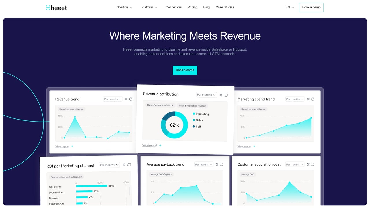 Screenshot of Heeet website