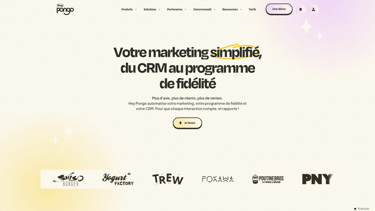 Screenshot of HeyPongo website