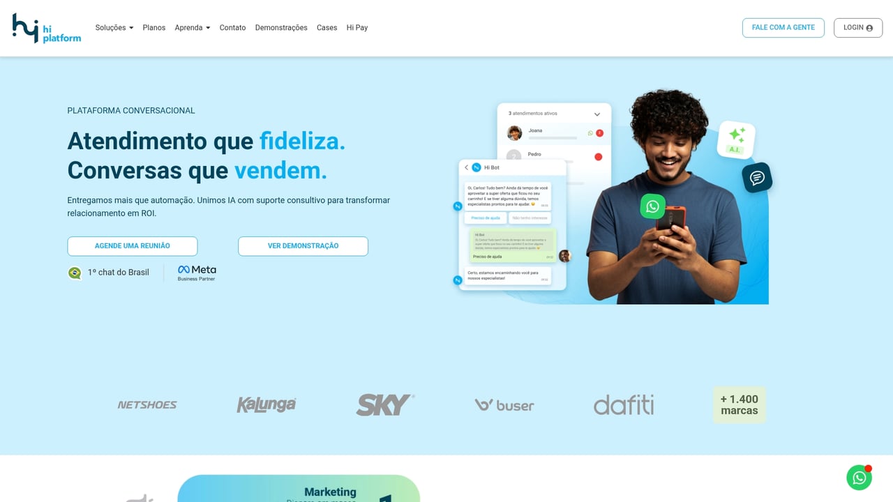 Screenshot of Hi Platform website