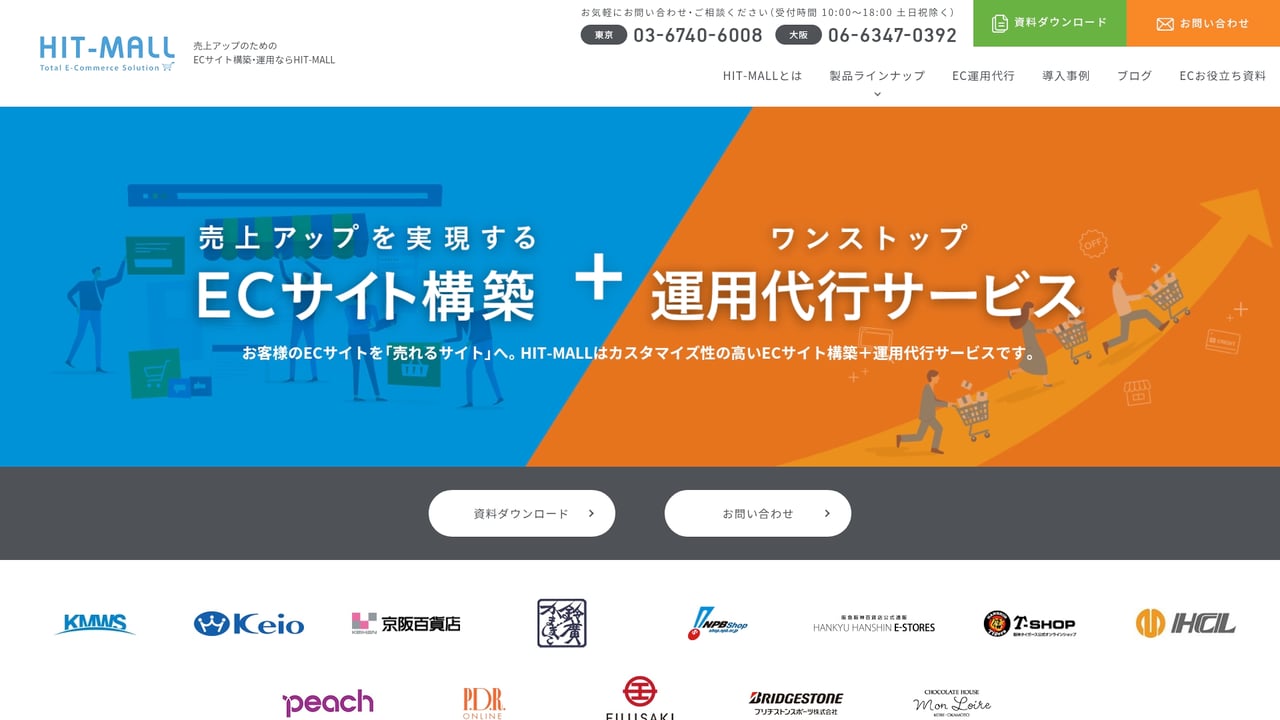 Screenshot of Hit-Mall website