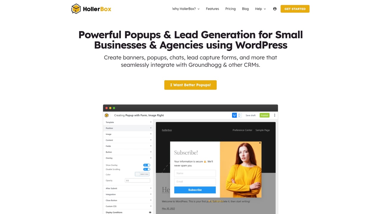 Screenshot of HollerBox website