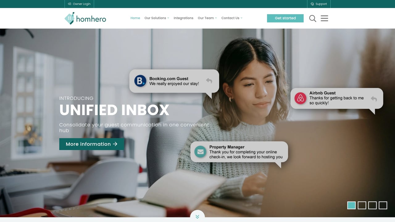 Screenshot of HomHero website