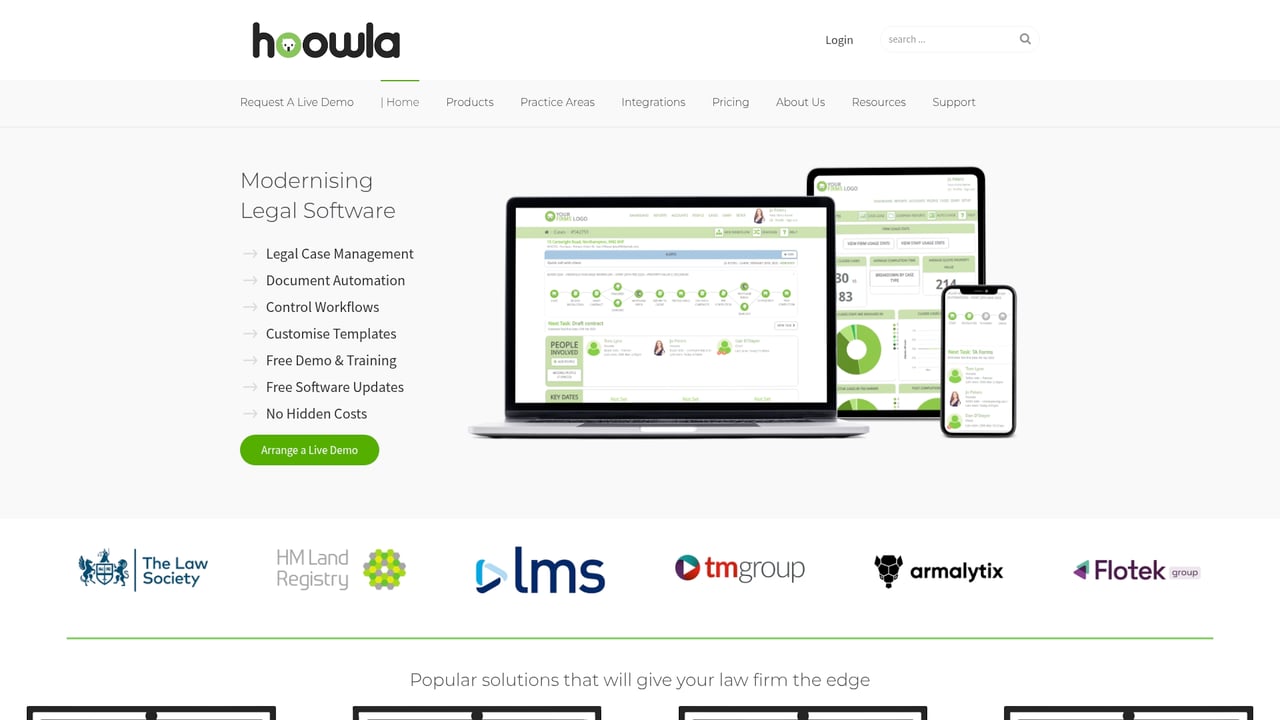 Screenshot of Hoowla website
