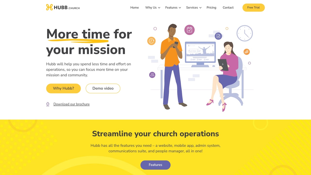 Screenshot of Hubb website