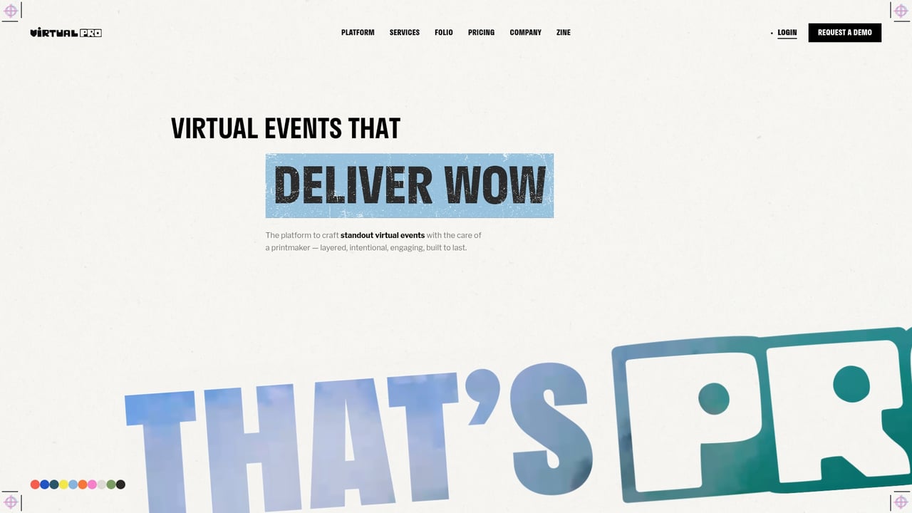 Screenshot of Hubilo website