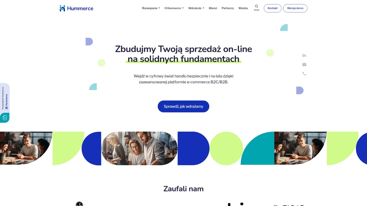 Screenshot of Hummerce website