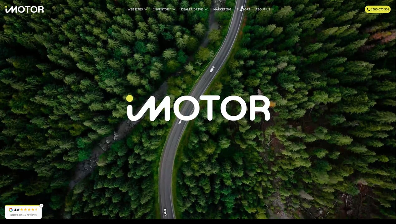 Screenshot of i-motor website