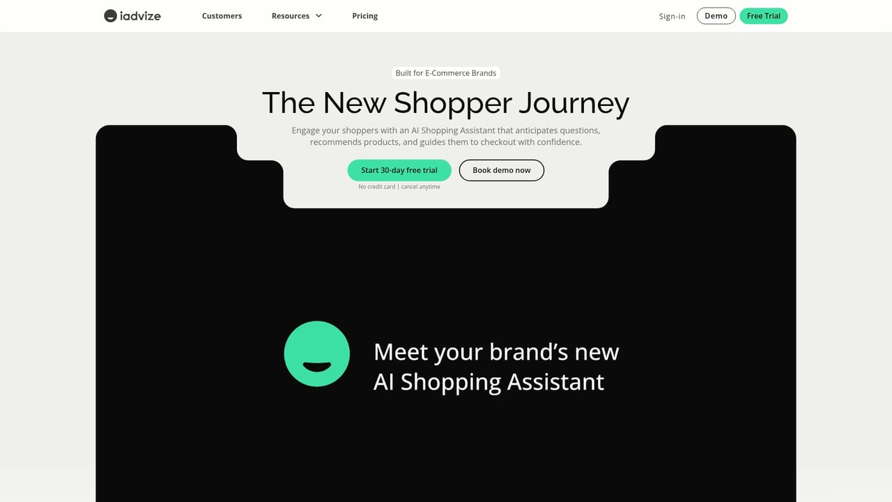 Screenshot of iAdvize website