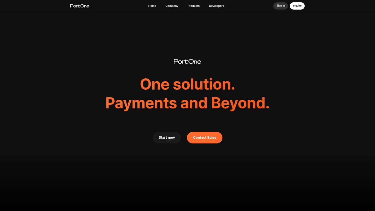 Screenshot of Iamport website