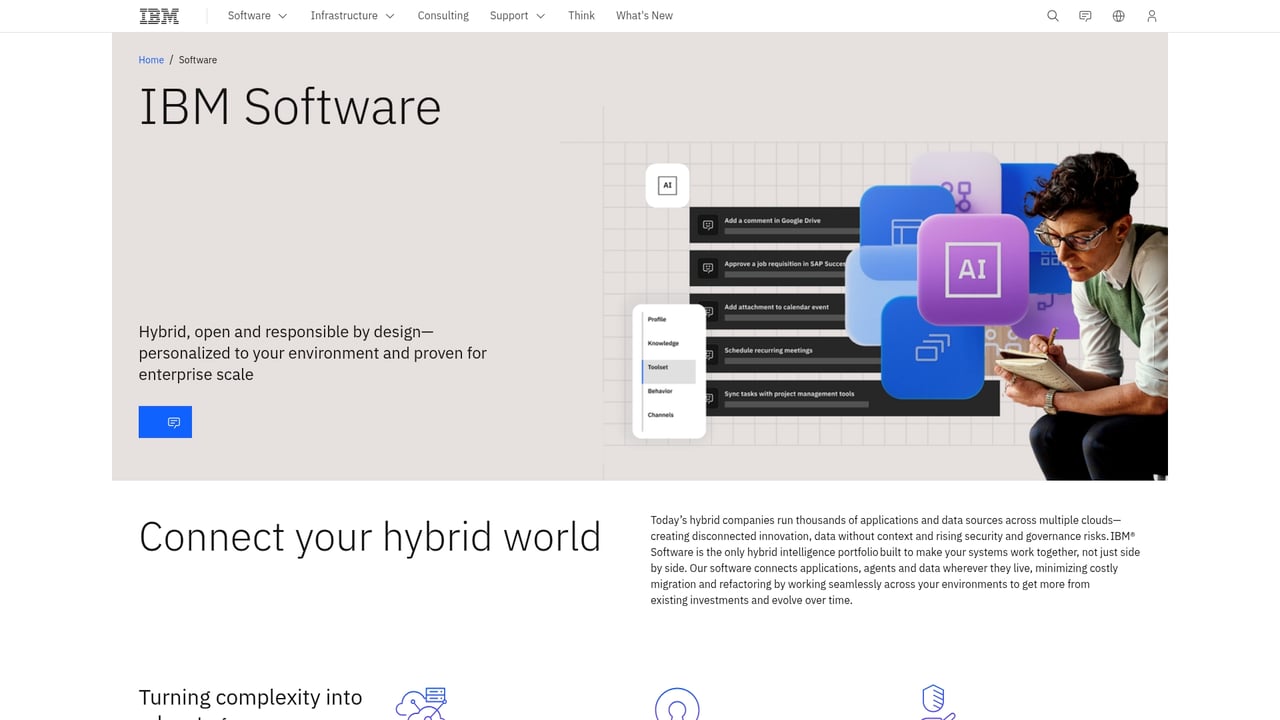 Screenshot of IBM Coremetrics website