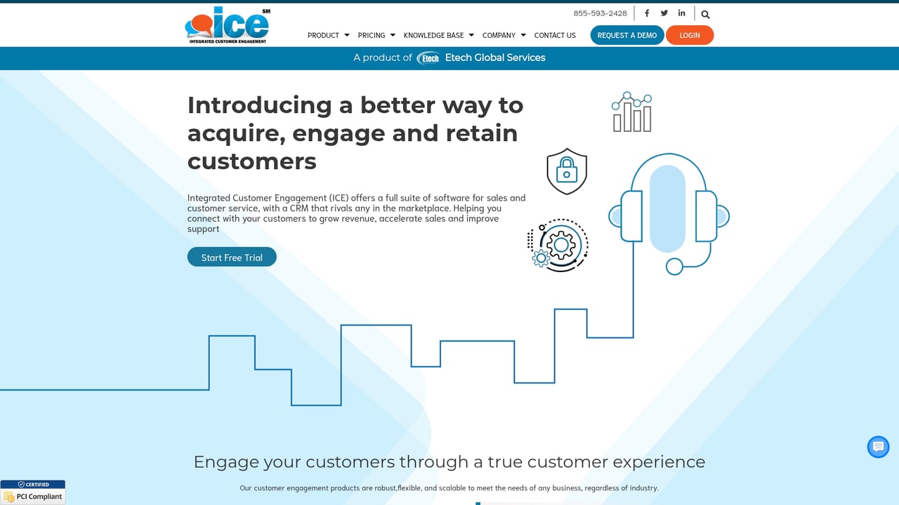 Screenshot of ICE website