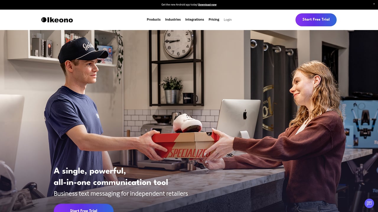 Screenshot of Ikeono website