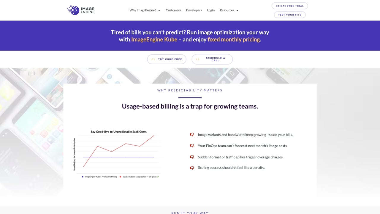 Screenshot of ImageEngine website