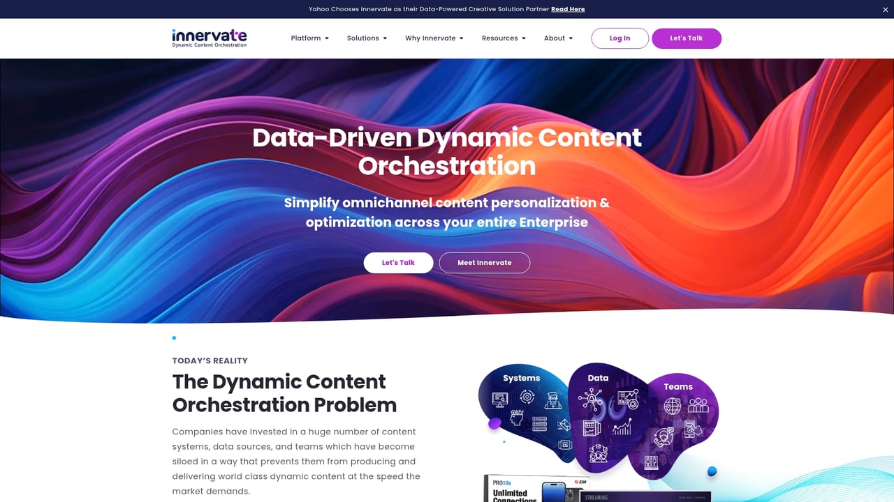 Screenshot of Innervate website