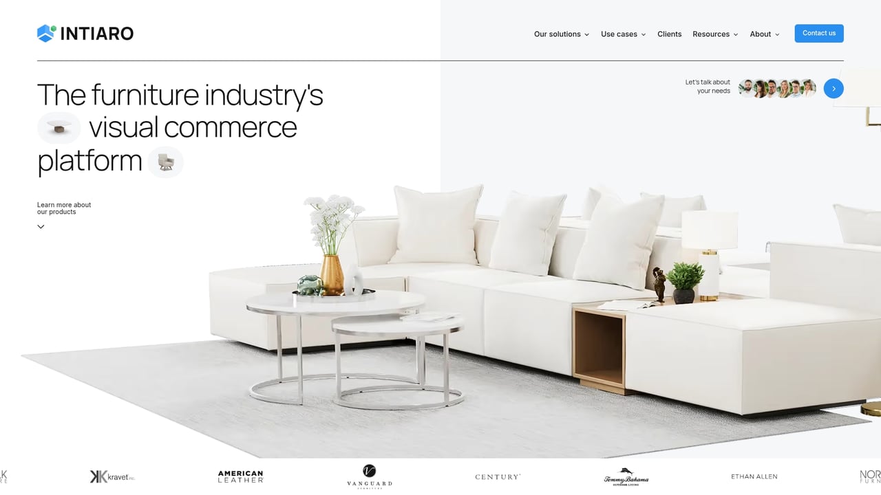 Screenshot of Intiaro website