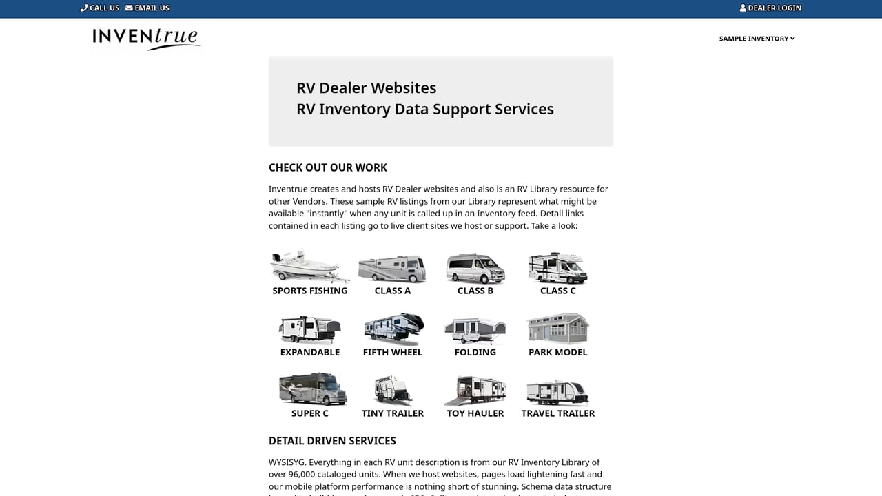 Screenshot of Inventrue website