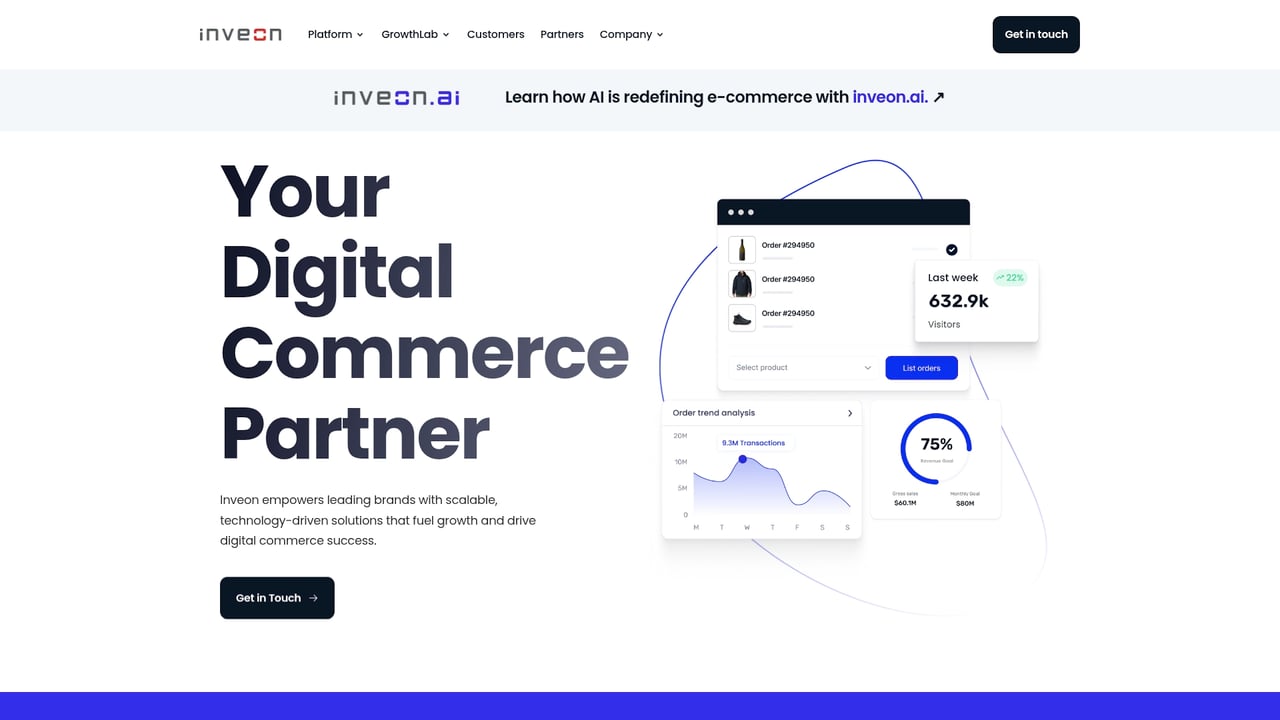 Screenshot of Inveon website