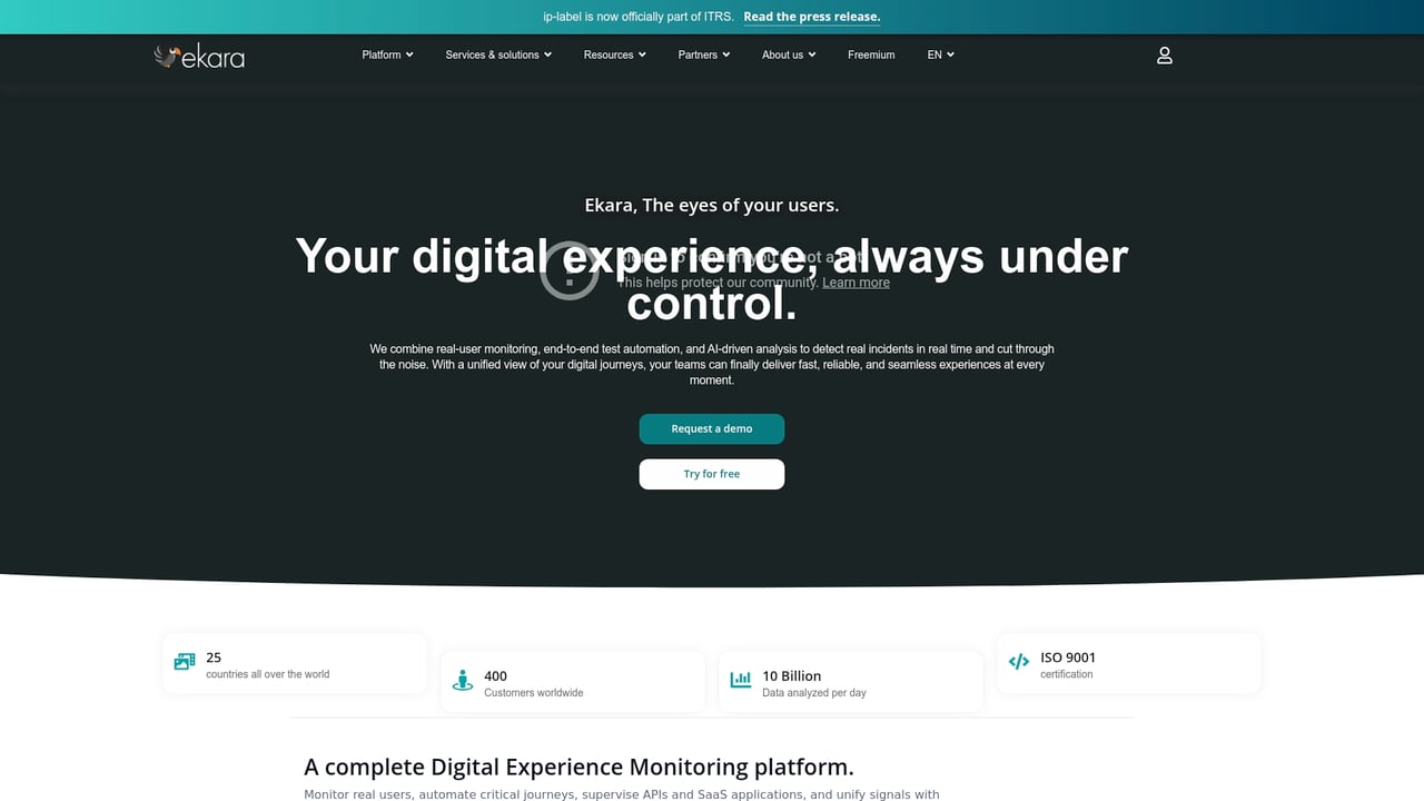 Screenshot of ip-label website