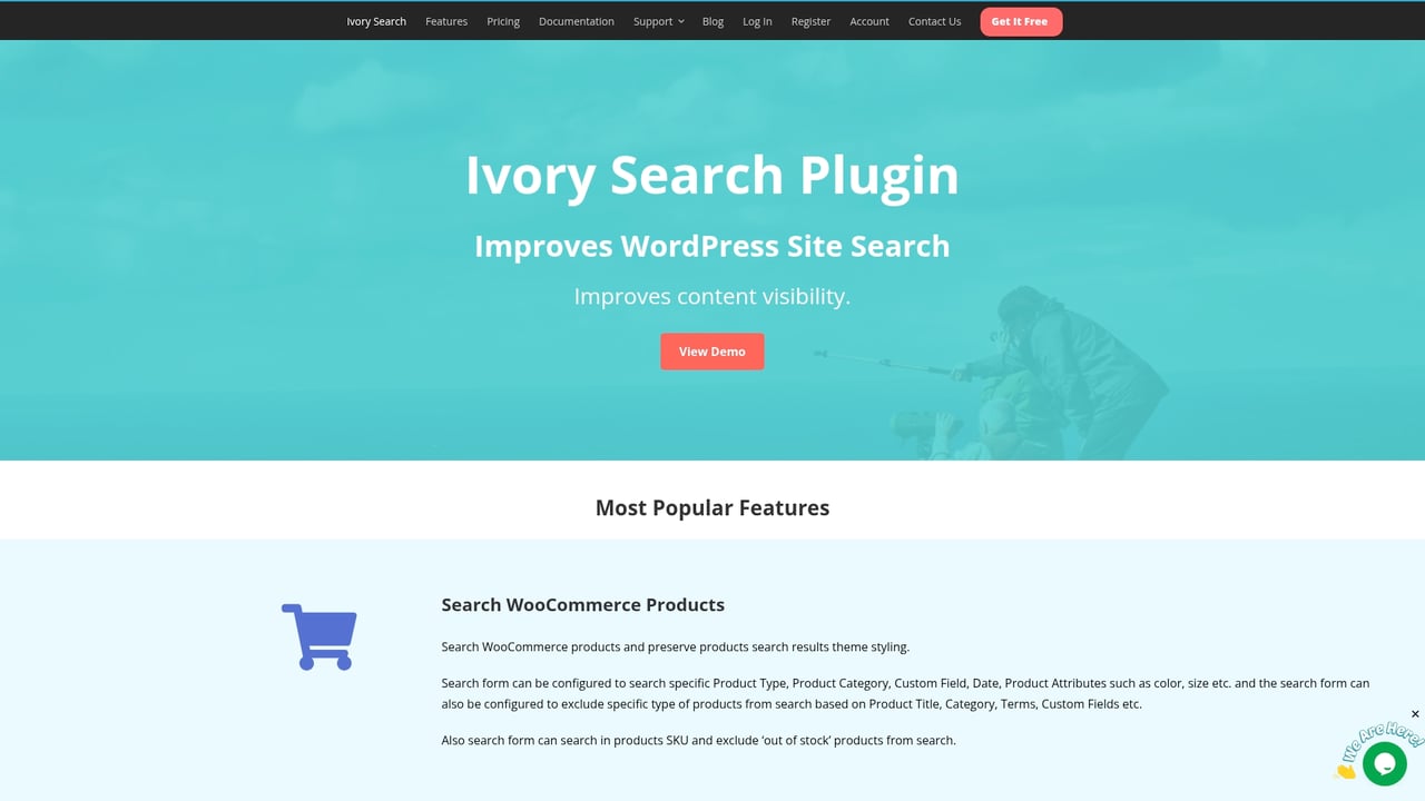 Screenshot of Ivory Search website