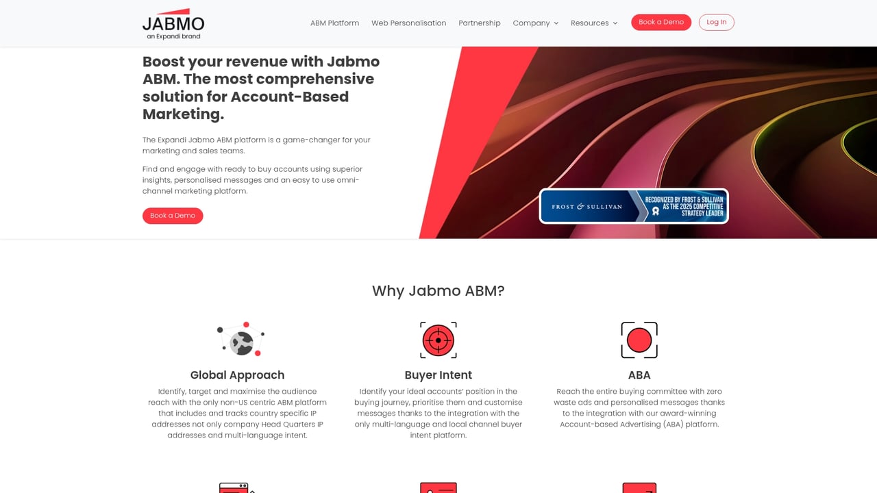 Screenshot of Jabmo website