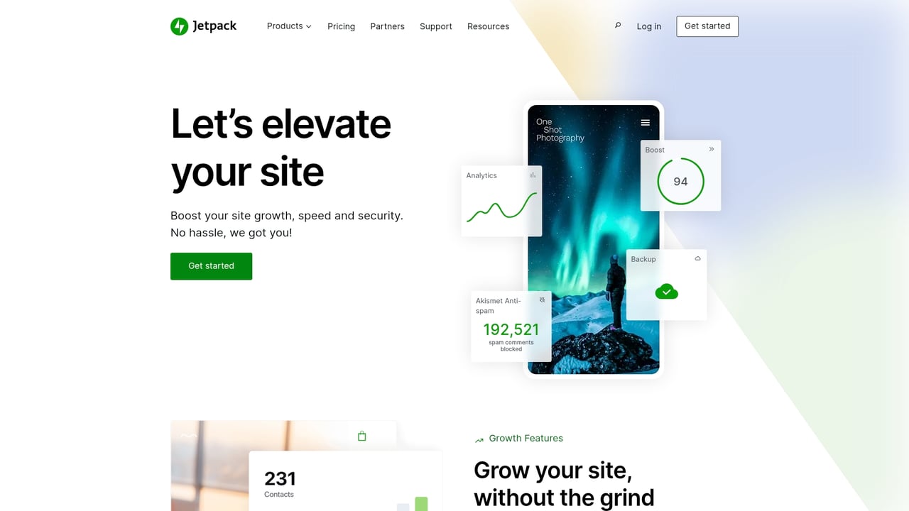 Screenshot of Jetpack Boost website