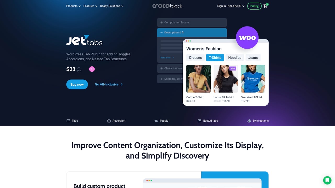 Screenshot of JetTabs website