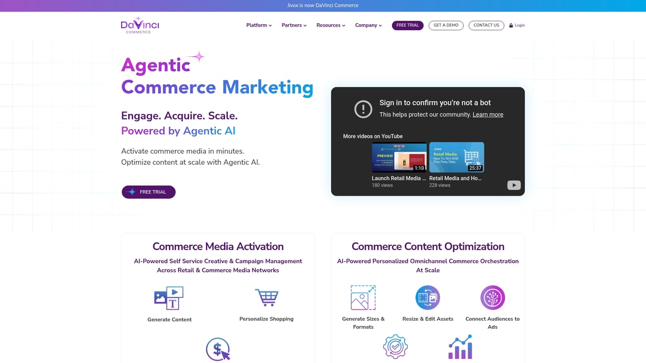 Screenshot of Jivox website