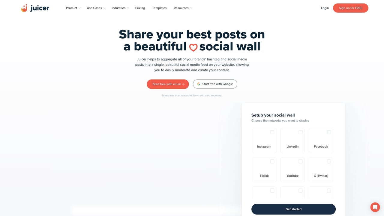 Screenshot of Juicer website
