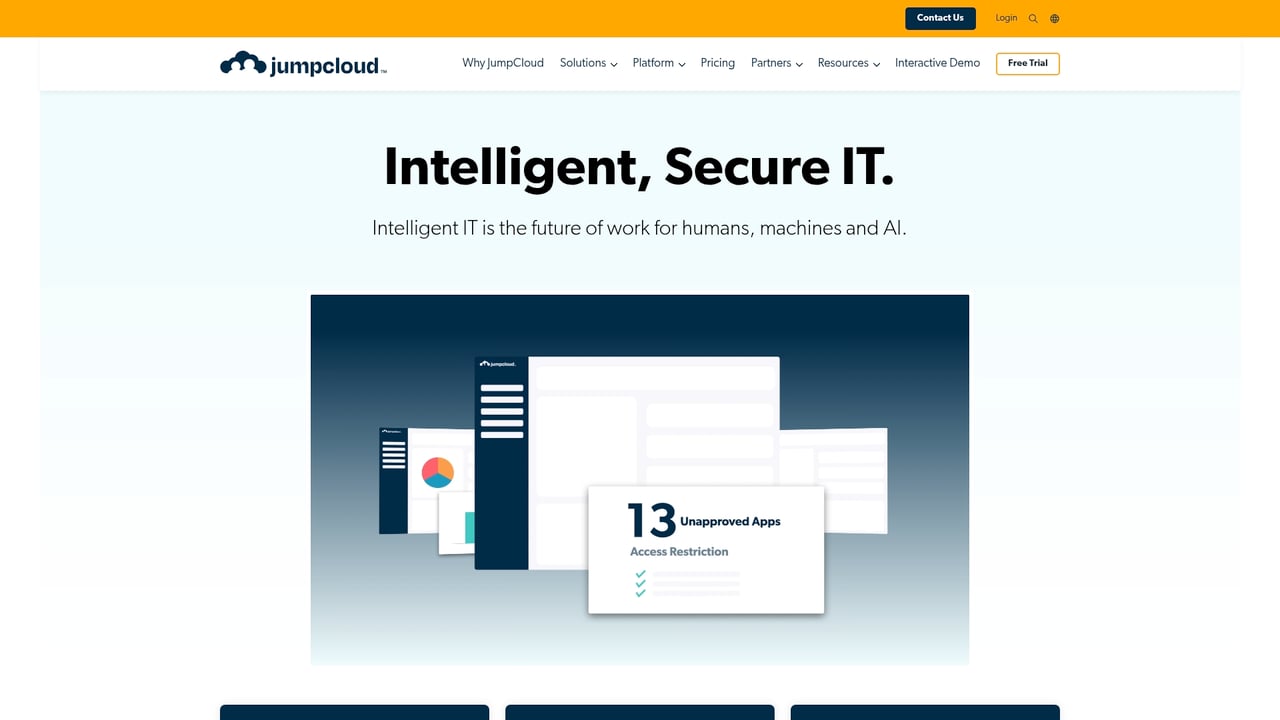 Screenshot of JumpCloud website