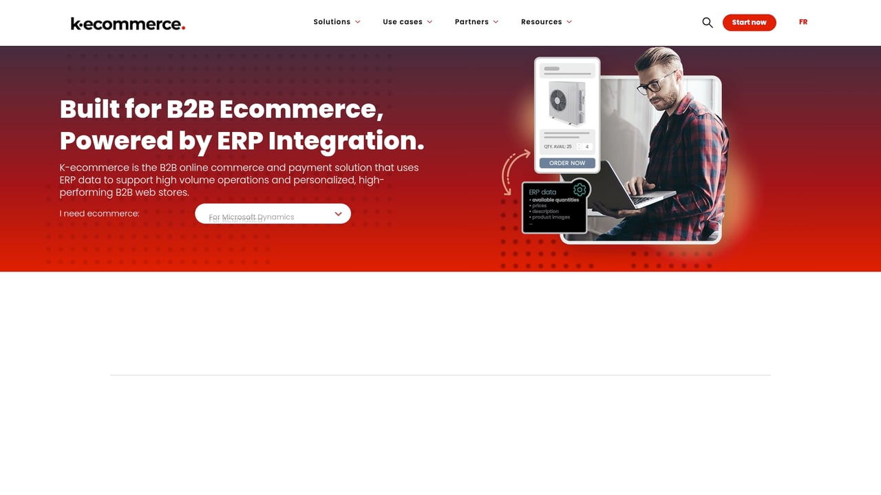 Screenshot of k-eCommerce website