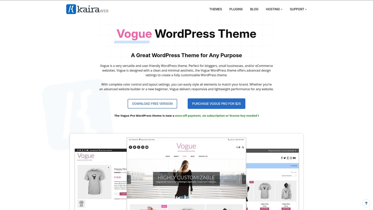 Screenshot of Kaira Vogue website