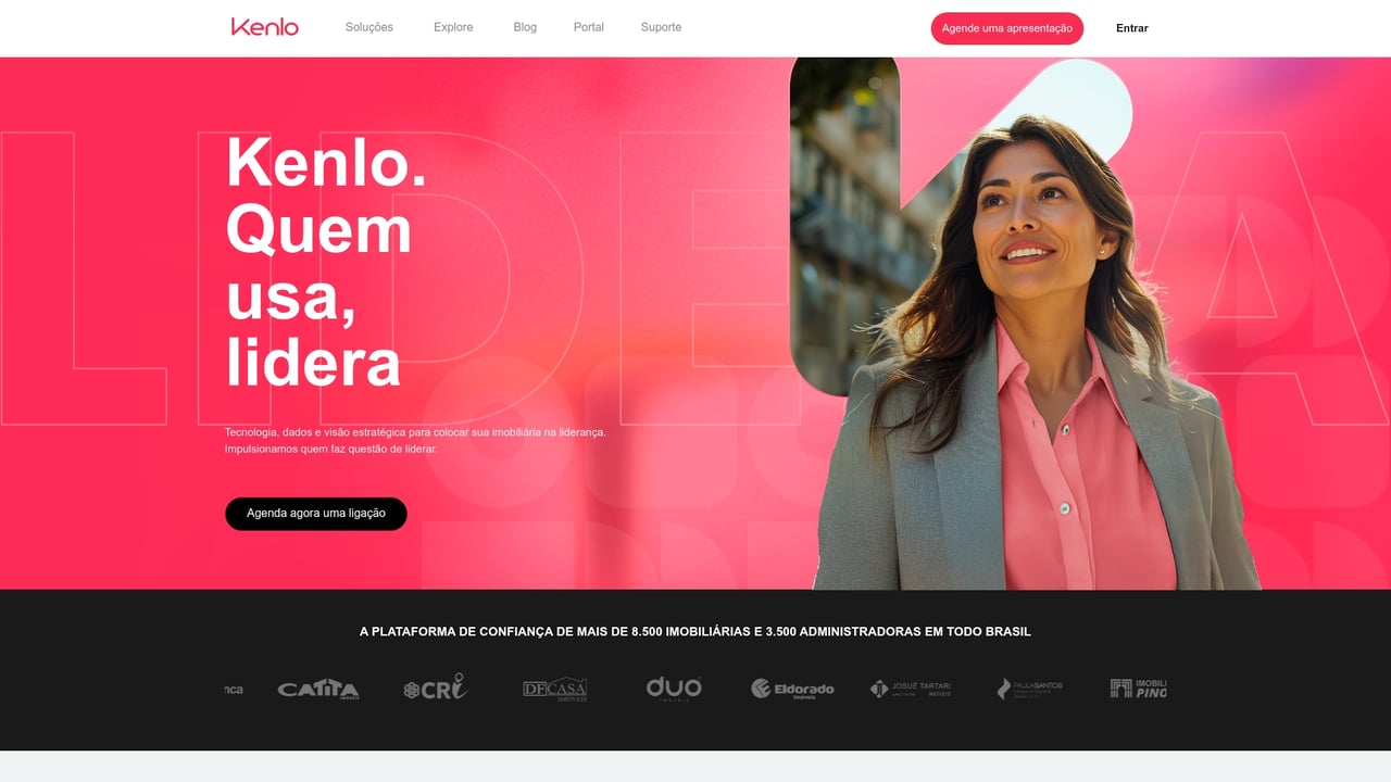 Screenshot of Kenlo website