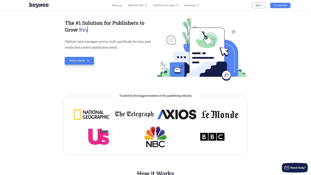 Screenshot of Keywee website