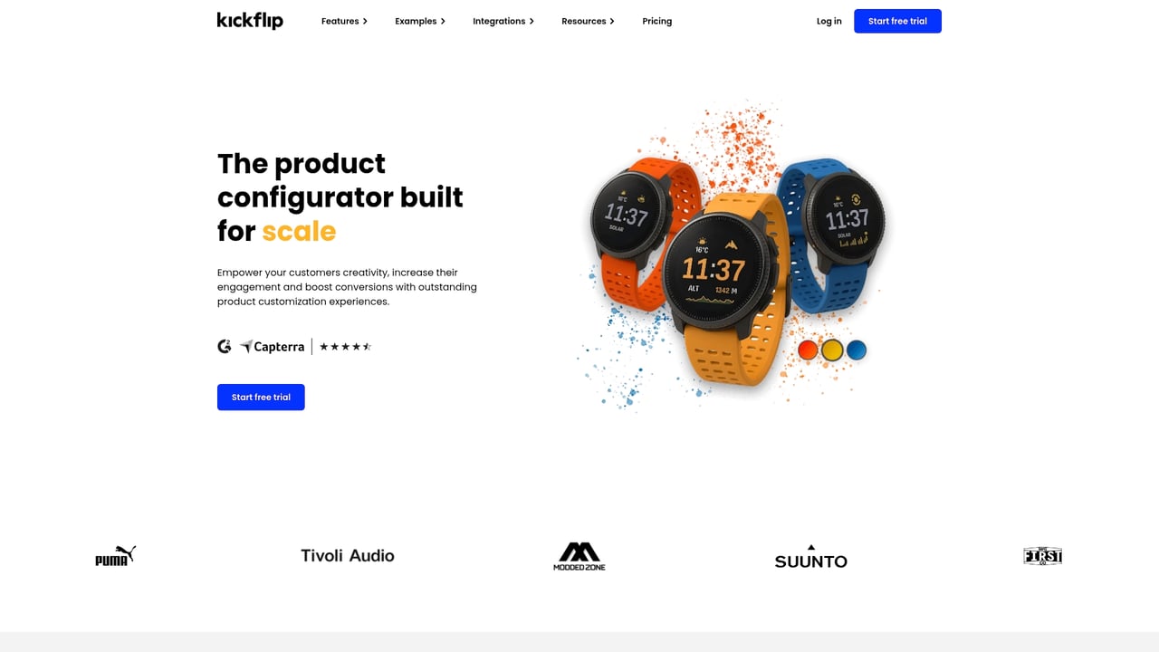 Screenshot of Kickflip website