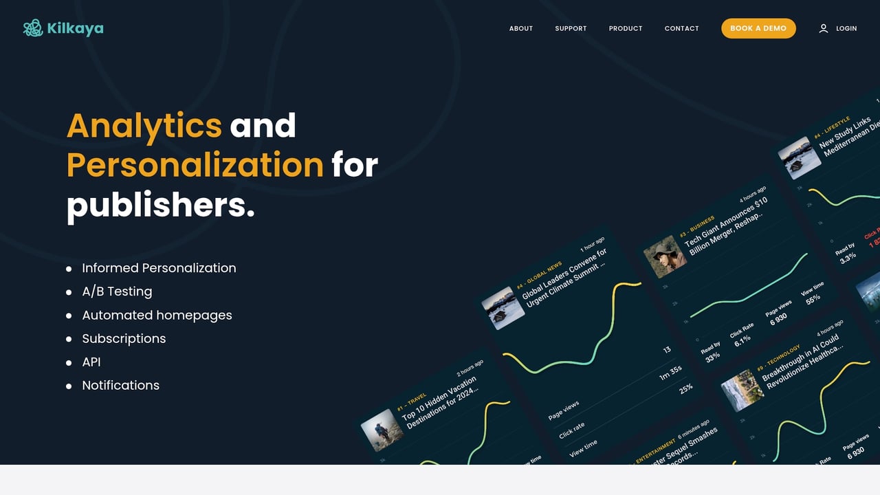 Screenshot of Kilkaya website