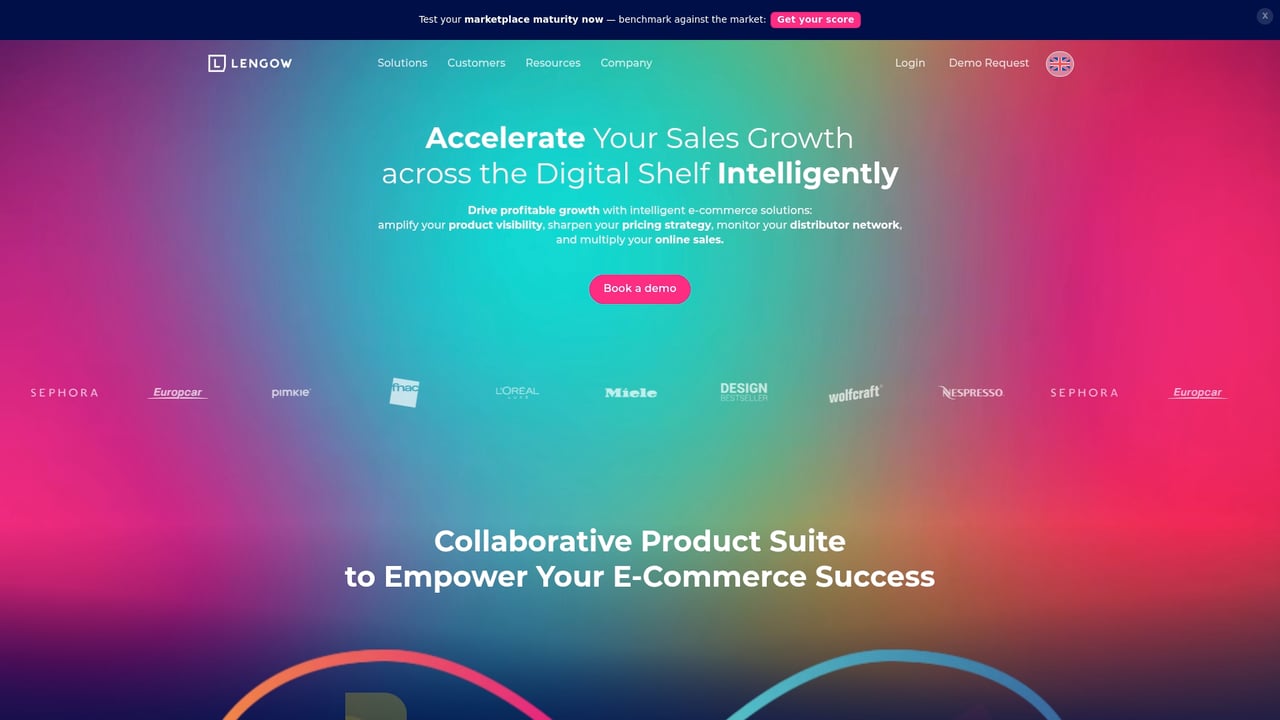 Screenshot of Lengow website