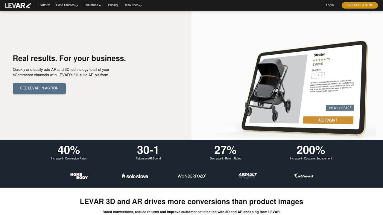 Screenshot of Levar website