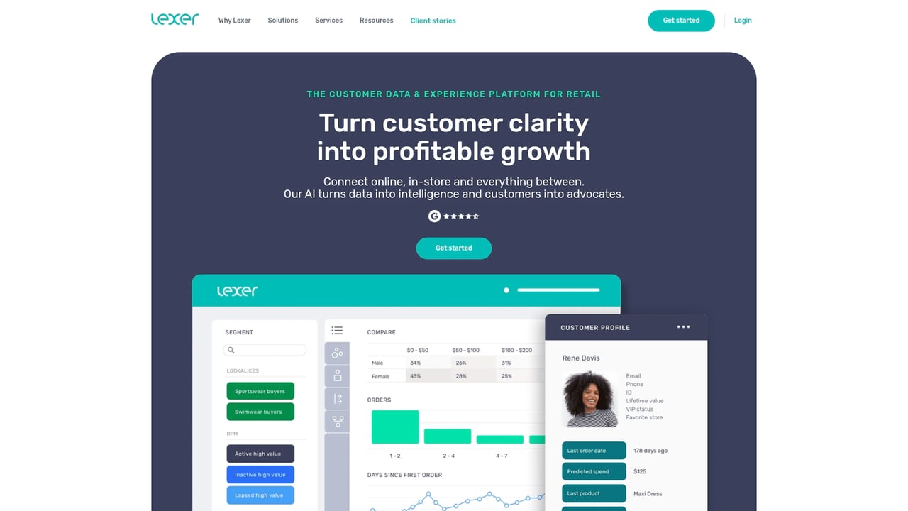 Screenshot of Lexer website