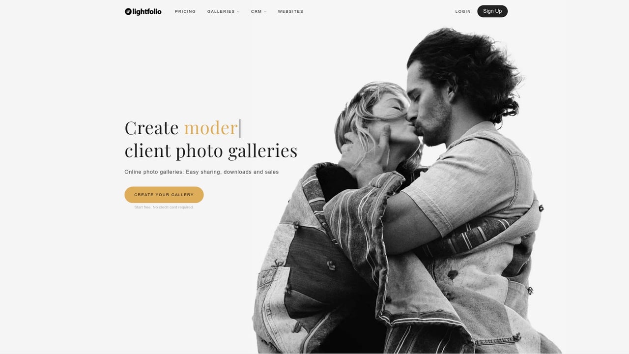 Screenshot of Lightfolio website