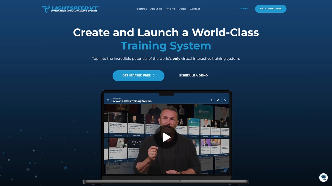 Screenshot of LightSpeed VT website