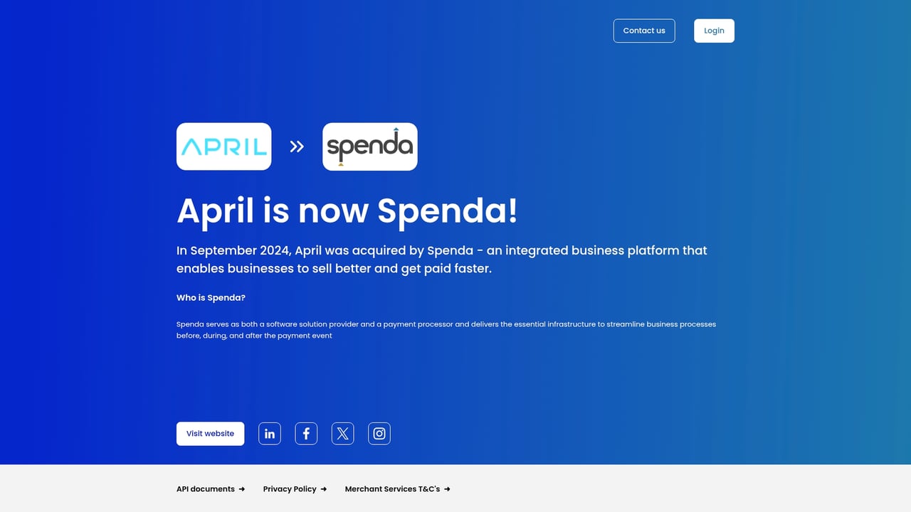 Screenshot of Limepay website