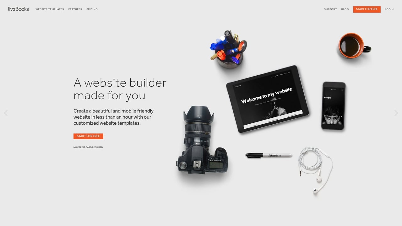 Screenshot of LiveBooks website