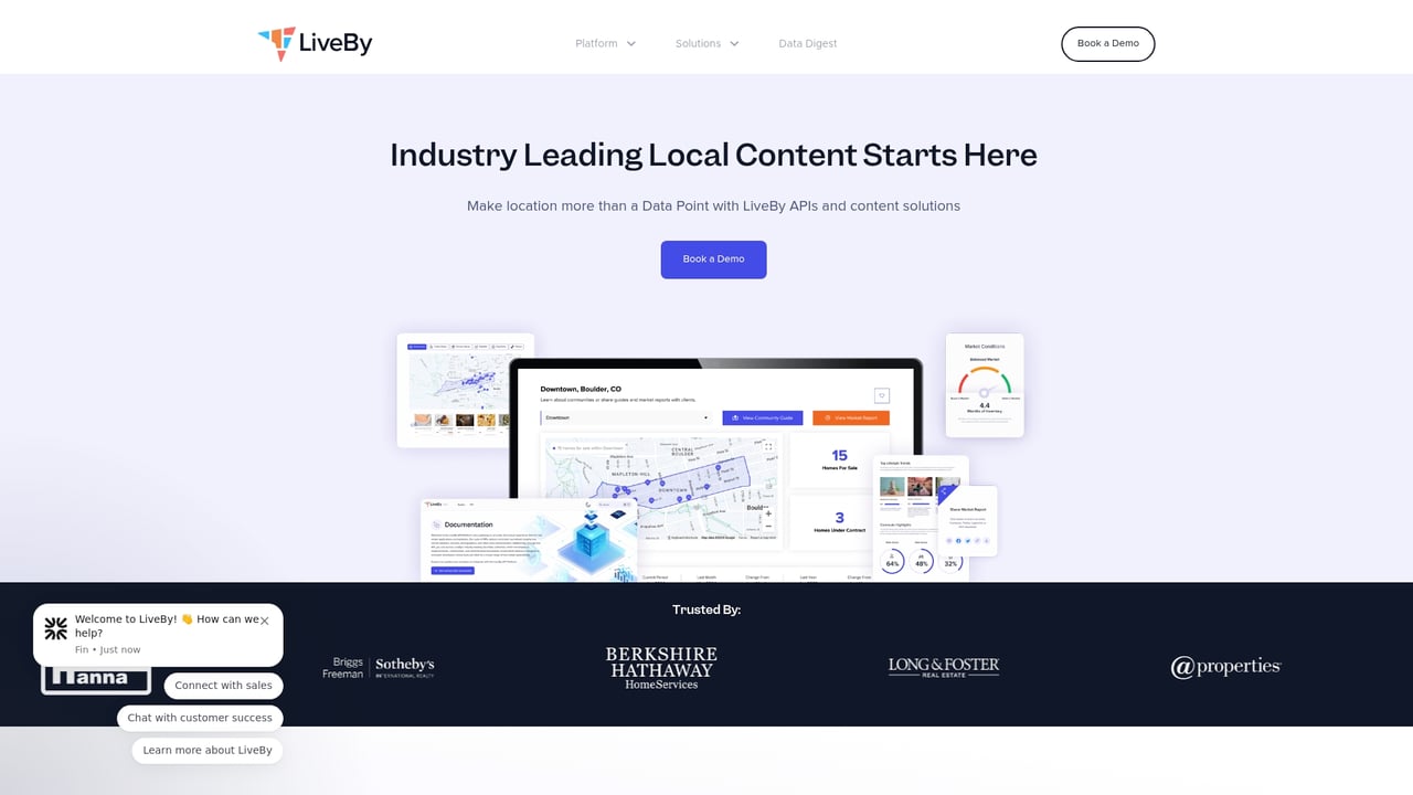 Screenshot of LiveBy website