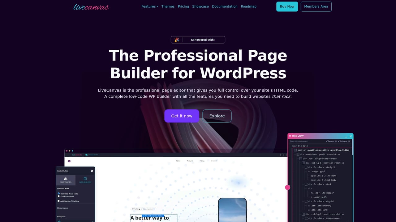 Screenshot of LiveCanvas website