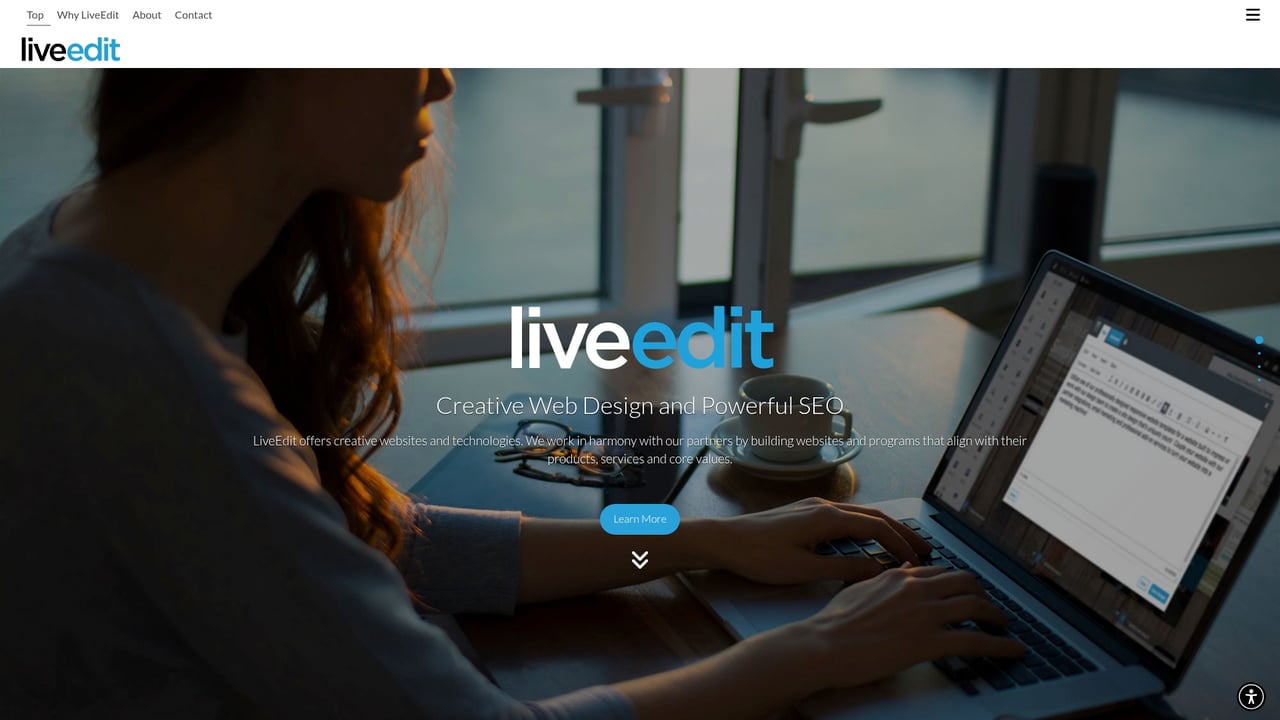 Screenshot of LiveEdit website